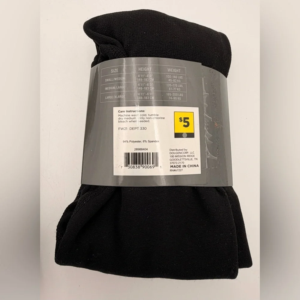 Women’s Black Tights Sizes: M/L, L/XL